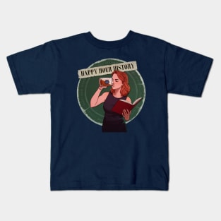 Happy Hour History Podcast Logo Full Kids T-Shirt